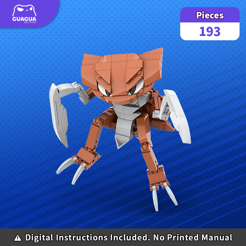 Fossil Family: Mega Aerodactyl/Kabutops/Kabuto/Omanyte/Omastar MOC Set