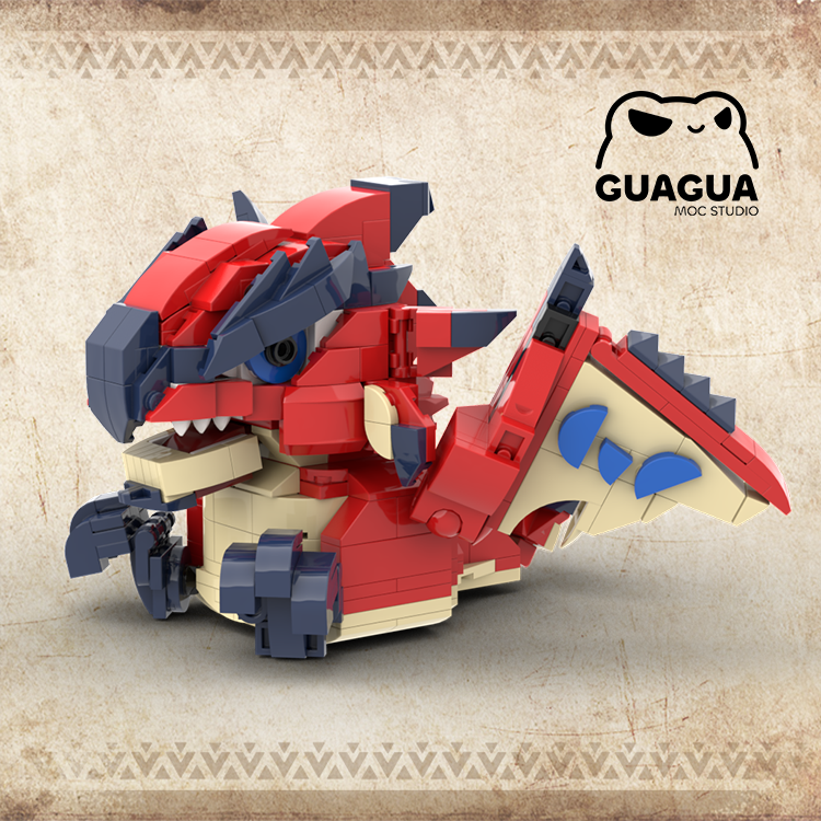 Rathalos Cute Sitting Pose(PDF Instructions & XML Files)