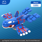 Kyogre / Shiny Kyogre MOC Set