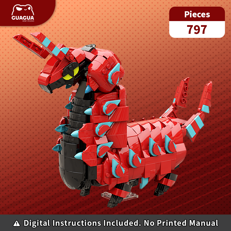 Scolipede/Shiny Scolipede/Punk Scolipede/Venipede/Whirlipede MOC Set