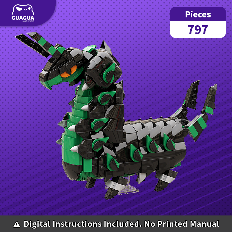 Scolipede/Shiny Scolipede/Punk Scolipede/Venipede/Whirlipede MOC Set