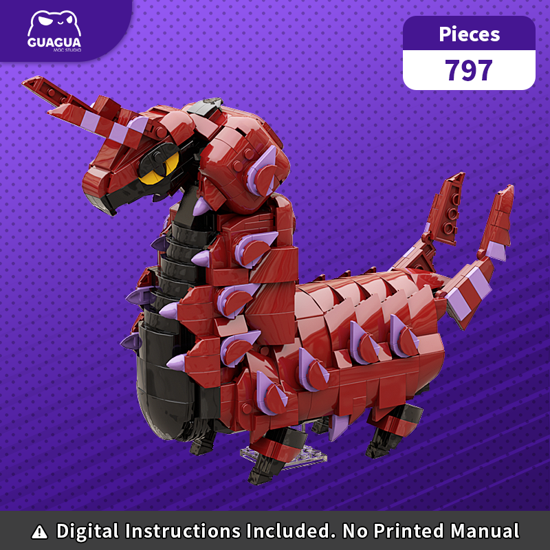 Scolipede/Shiny Scolipede/Punk Scolipede/Venipede/Whirlipede MOC Set