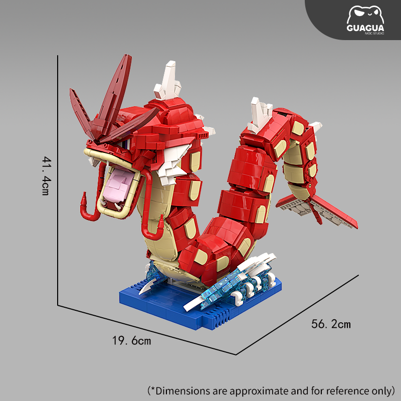 Gyarados / Shiny Gyarados MOC Brick Set