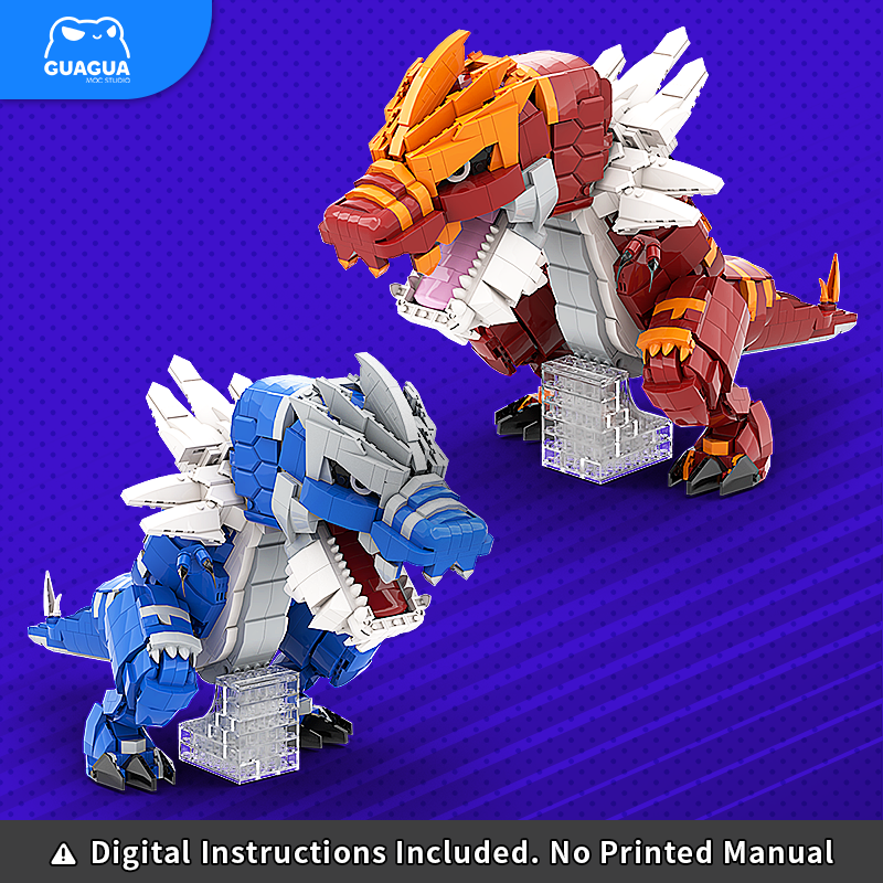 Tyrantrum / Shiny Tyrantrum MOC Brick Set