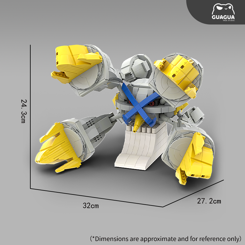Shiny Mega Metagross MOC Brick Set