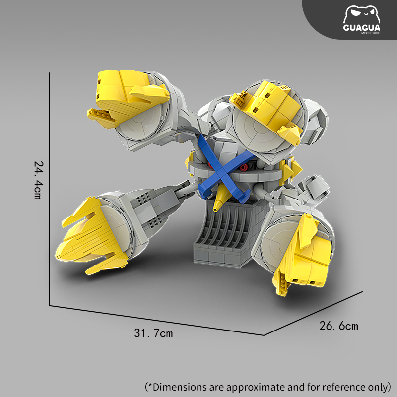 Shiny Mega Metagross MOC Brick Set