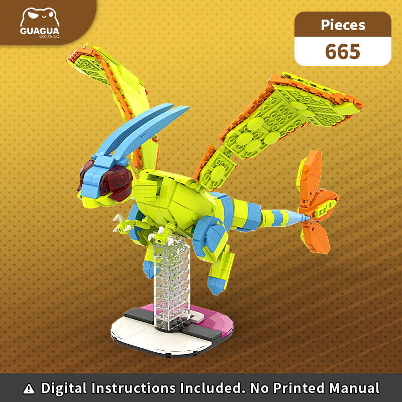 Flygon/Shiny Flygon MOC Brick Set