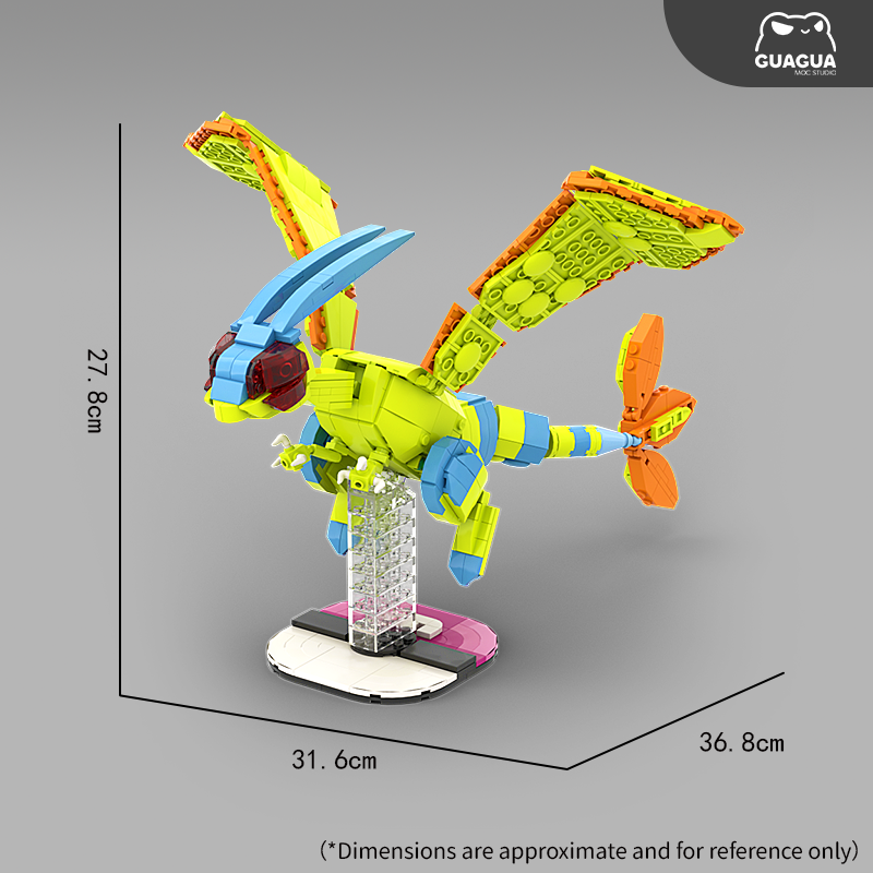Flygon/Shiny Flygon MOC Brick Set